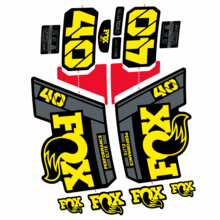 FOX 40 Performance Elite 2022 Pegatinas en vinilo adhesivo Horquilla