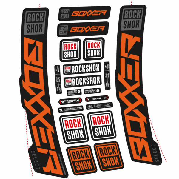Rock Shox Boxxer Select 2021 Pegatinas en vinilo adhesivo  Horquilla