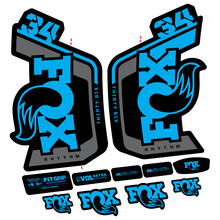 Fox Factory 34 Rhythm 2024 Pegatinas en vinilo adhesivo Horquilla