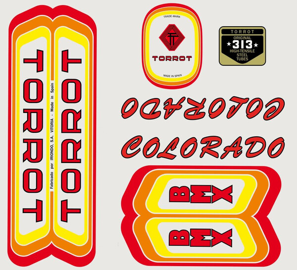 Torrot Colorado BMX Pegatinas en vinilo adhesivo Bici Clásica