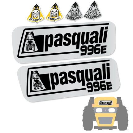 Pegatinas para Tractor Pasquali 996e en vinilo adhesivo