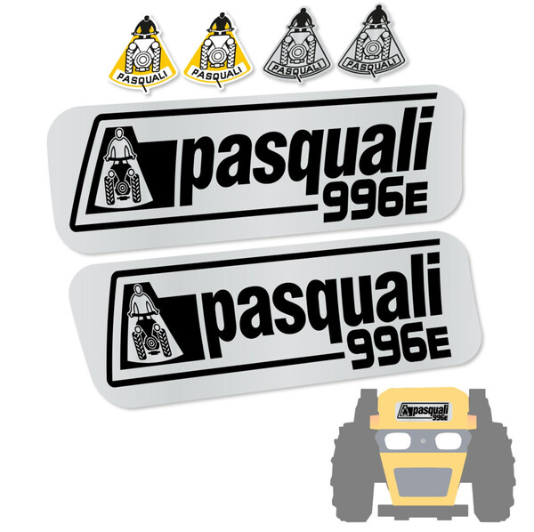 Pasquali 996e Pegatinas en vinilo adhesivo Tractor