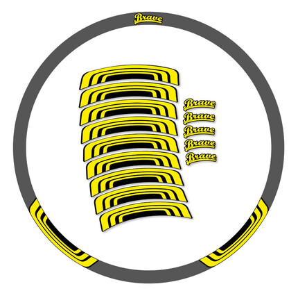 Pegatinas para Llanta MTB Brave Wheels en vinilo adhesivo stickers graphics calcas adesivi autocollants