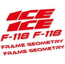 Ice F-118 BMX Pegatinas en vinilo adhesivo Cuadro
