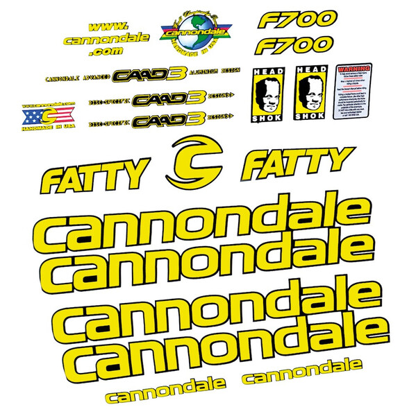 Cannondale Fatty F700 Pegatinas en vinilo adhesivo Cuadro