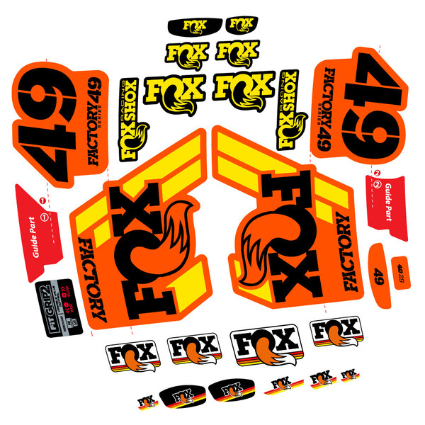 Fox 49 Factory 2019 Pegatinas en vinilo adhesivo Horquilla