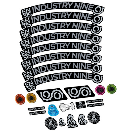 Pegatinas para Llanta MTB Industry Nine Enduro 315 Carbon en vinilo adhesivo stickers graphics calcas adesivi autocollants