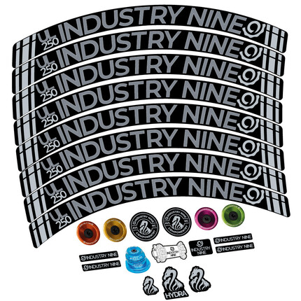 Pegatinas para Llanta MTB Industry Nine Ultralite Carbon en vinilo adhesivo stickers graphics calcas adesivi autocollants