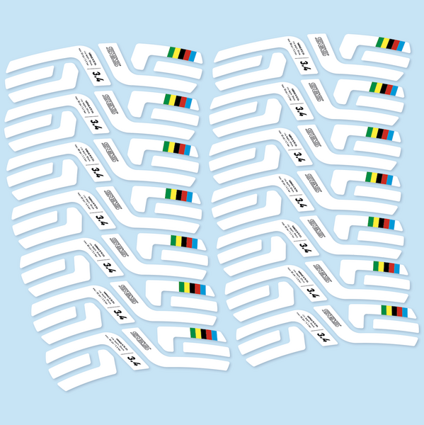 Enve SES 3.4 World Cup Uci Pegatinas en vinilo adhesivo Llantas Carretera perfil 41mm Freno disco