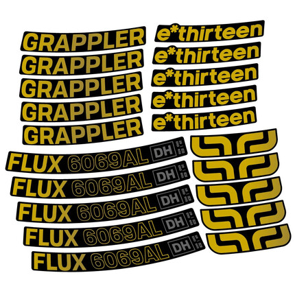 Pegatinas para Llanta MTB E-Thirteen Grappler Flux Alloy Downhill en vinilo adhesivo stickers graphics calcas adesivi autocollants