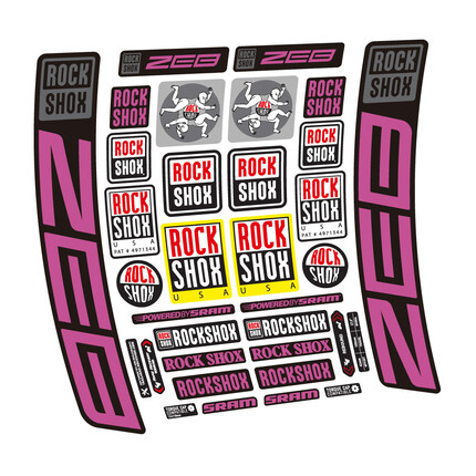 Pegatinas para Horquilla RockShox ZEB R 2020-2024 en vinilo adhesivo stickers graphics calcas adesivi autocollants