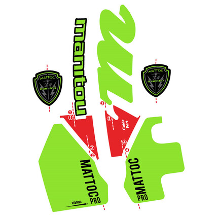 Pegatinas para Horquilla Manitou Mattoc PRO 2017 en vinilo adhesivo stickers graphics calcas adesivi autocollants