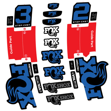 Pegatinas para Horquilla Fox 32 Step-Cast Factory 2 2025 en vinilo adhesivo stickers graphics calcas adesivi autocollants