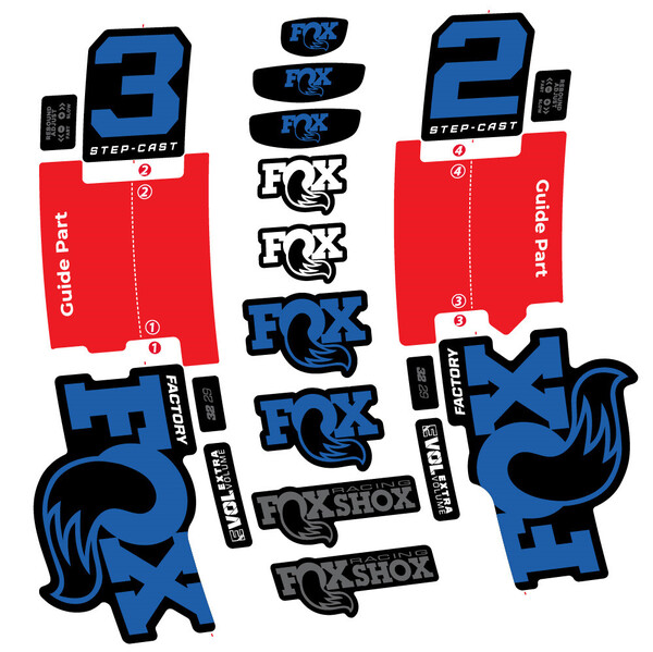 Fox 32 Step-Cast Factory 2 2025 Pegatinas en vinilo adhesivo Horquilla