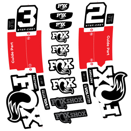 Pegatinas para Horquilla Fox 32 Step-Cast Factory 3 2025 en vinilo adhesivo stickers graphics calcas adesivi autocollants