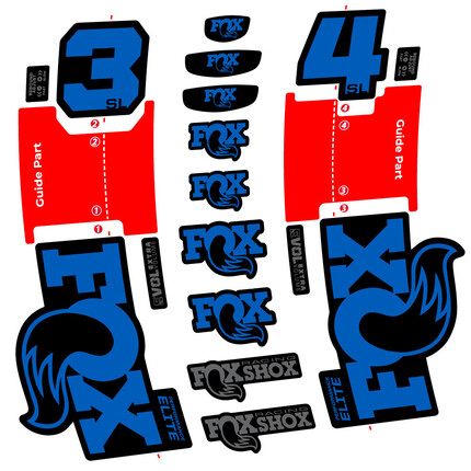 Pegatinas para Horquilla FOX 34 SL Performance Elite en vinilo adhesivo stickers graphics calcas adesivi autocollants