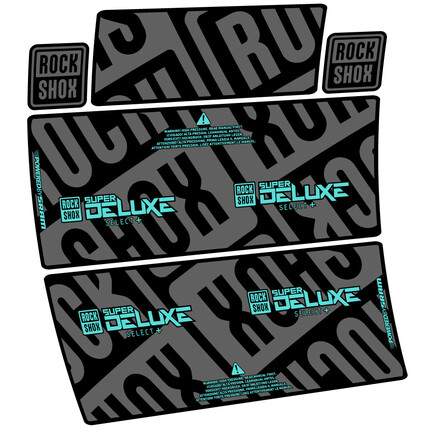 Pegatinas para Amortiguador Rock Shox Super Deluxe Select Plus en vinilo adhesivo stickers graphics calcas adesivi autocollants
