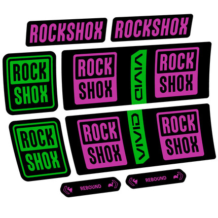 Pegatinas para Amortiguador RockShox Vivid Coil Base 2025 en vinilo adhesivo stickers graphics calcas adesivi autocollants
