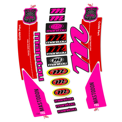 Pegatinas para Horquilla Manitou Mastodon Pro 2017 en vinilo adhesivo stickers graphics calcas adesivi autocollants