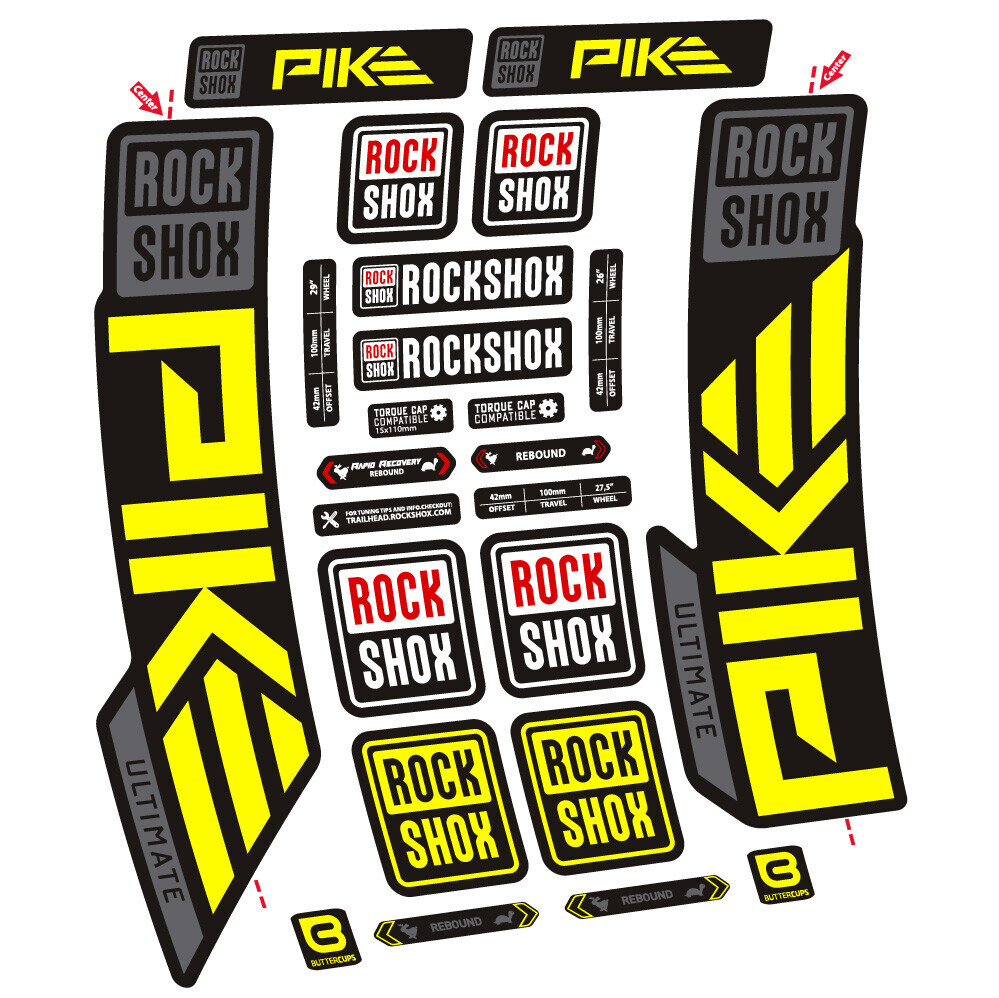 Rock Shox Pike Ultimate Pegatinas en vinilo adhesivo Horquilla