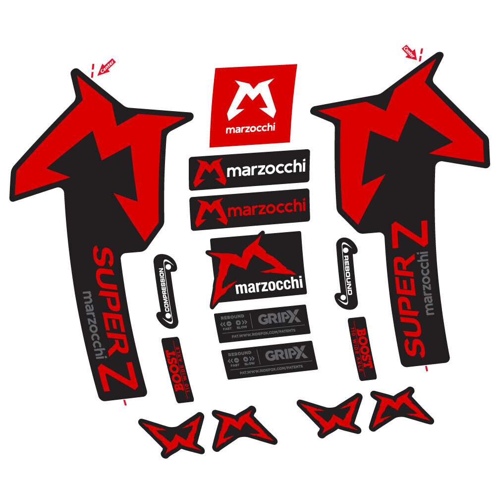 Marzocchi Super Z Pegatinas en vinilo adhesivo Horquilla