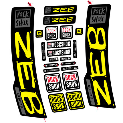 Pegatinas para Horquilla Rock Shox Zeb Ultimate en vinilo adhesivo stickers graphics calcas adesivi autocollants
