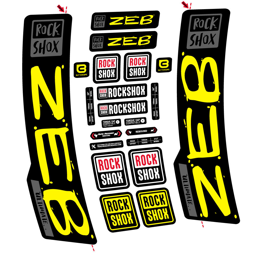 Rock Shox Zeb Ultimate Pegatinas en vinilo adhesivo Horquilla