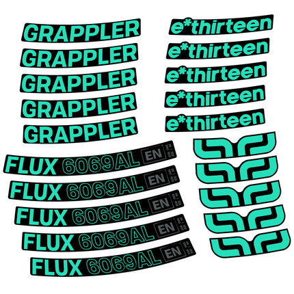 Pegatinas para Llanta MTB E-Thirteen Grappler Flux Alloy en vinilo adhesivo stickers graphics calcas adesivi autocollants