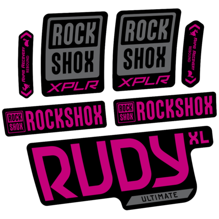 Pegatinas para Horquilla Rock Shox Rudy XL Ultimate en vinilo adhesivo stickers graphics calcas adesivi autocollants