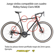Pegatinas en vinilo adhesivo compatibles Ridley Kalazy Claris MDB 2024