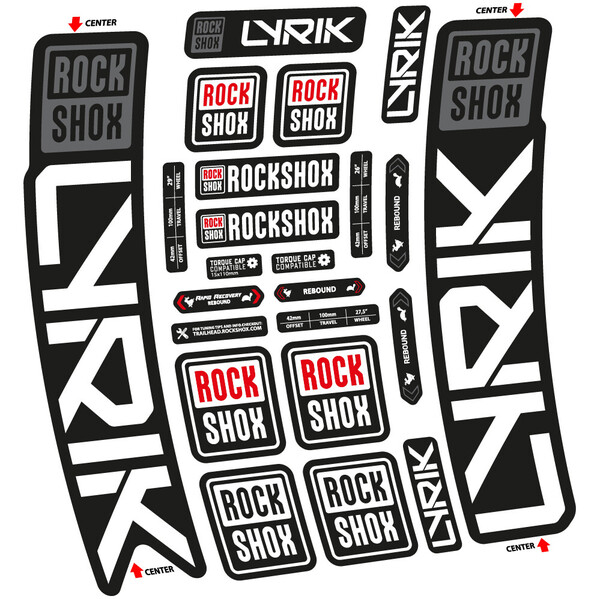 Rock Shox Lyrik 2023 Pegatinas en vinilo adhesivo Horquilla