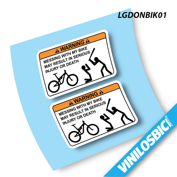 No tocar bici vinilos adhesivos bici