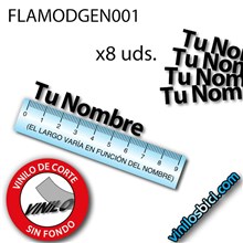 Vinilos con tu nombre (Elige tu color)