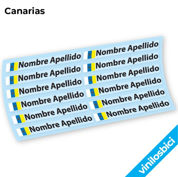 Nombre+Bandera Pegatinas en vinilo adhesivo (7)