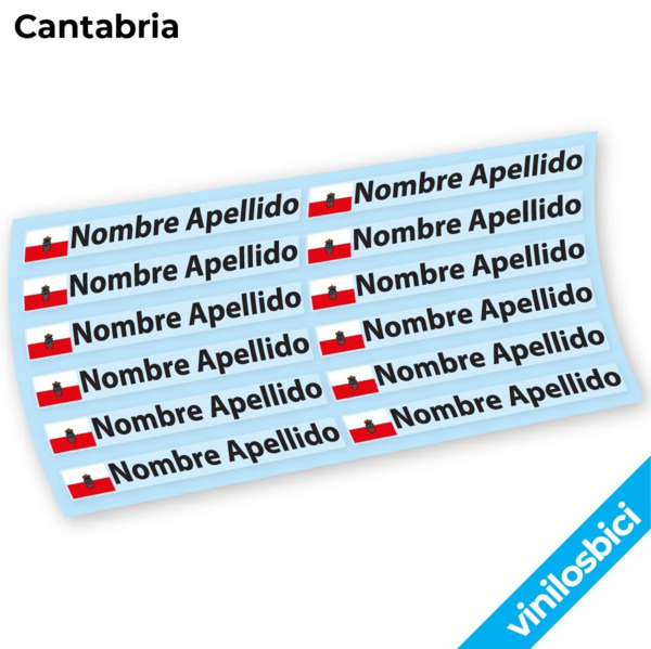 Nombre+Bandera Pegatinas en vinilo adhesivo (8)