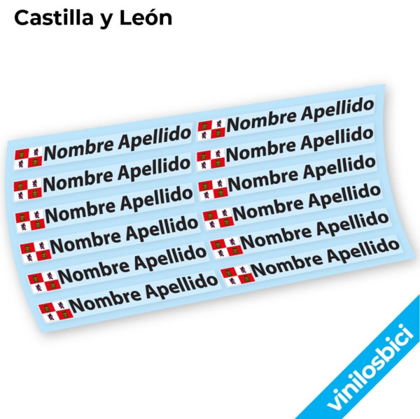 Nombre+Bandera Pegatinas en vinilo adhesivo (10)