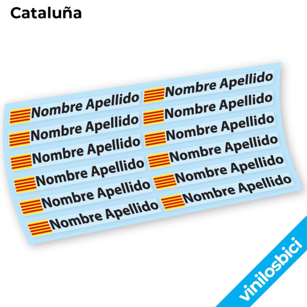 Nombre+Bandera Pegatinas en vinilo adhesivo (11)