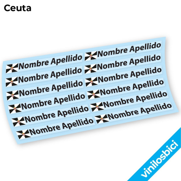 Nombre+Bandera Pegatinas en vinilo adhesivo (12)