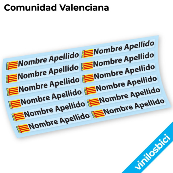 Nombre+Bandera Pegatinas en vinilo adhesivo (13)