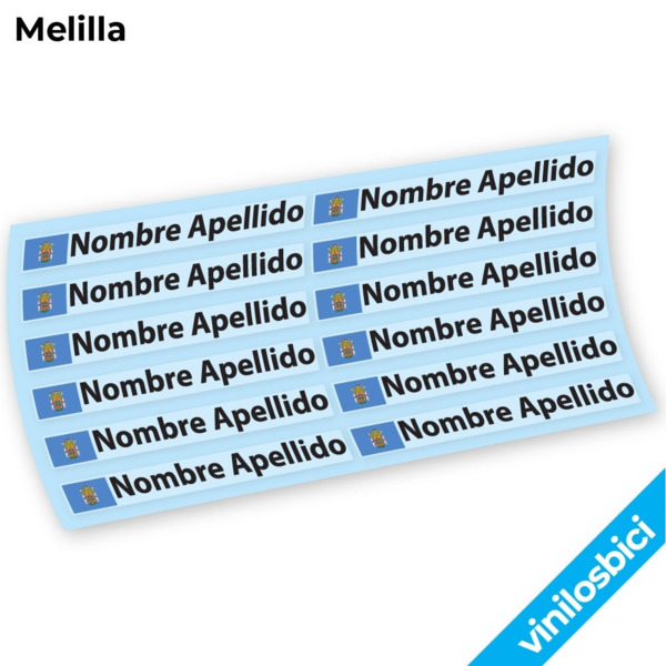 Nombre+Bandera Pegatinas en vinilo adhesivo (14)
