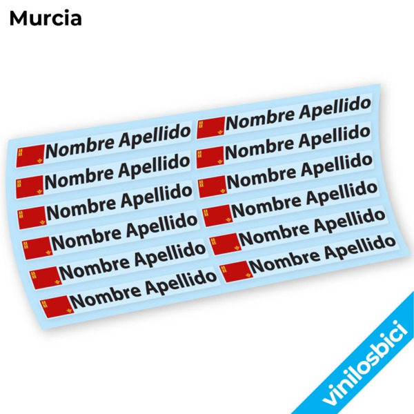 Nombre+Bandera Pegatinas en vinilo adhesivo (15)
