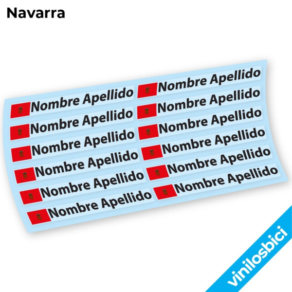 Nombre+Bandera Pegatinas en vinilo adhesivo (16)