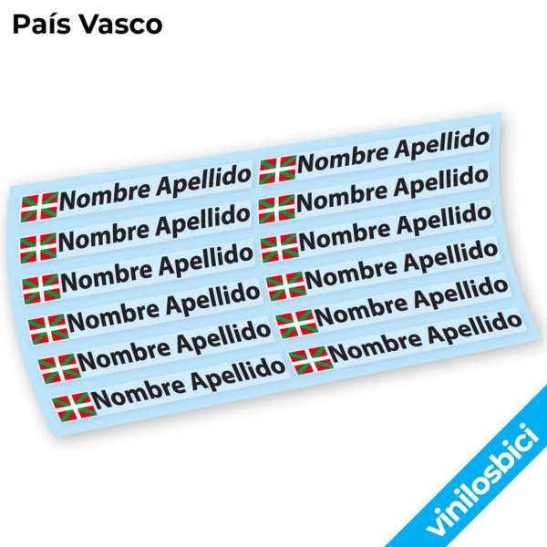 Nombre+Bandera Pegatinas en vinilo adhesivo (17)