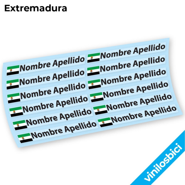 Nombre+Bandera Pegatinas en vinilo adhesivo (18)