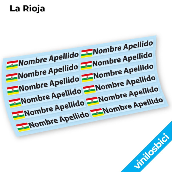 Nombre+Bandera Pegatinas en vinilo adhesivo (21)