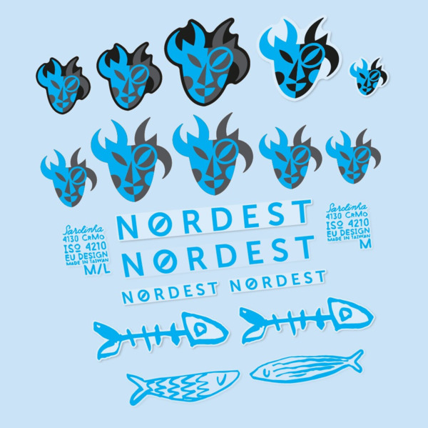 Nordest Sardinha 2 Pegatinas en vinilo adhesivo Cuadro (4)