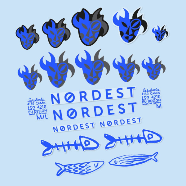 Nordest Sardinha 2 Pegatinas en vinilo adhesivo Cuadro (5)
