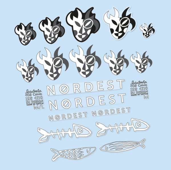 Nordest Sardinha 2 Pegatinas en vinilo adhesivo Cuadro (6)