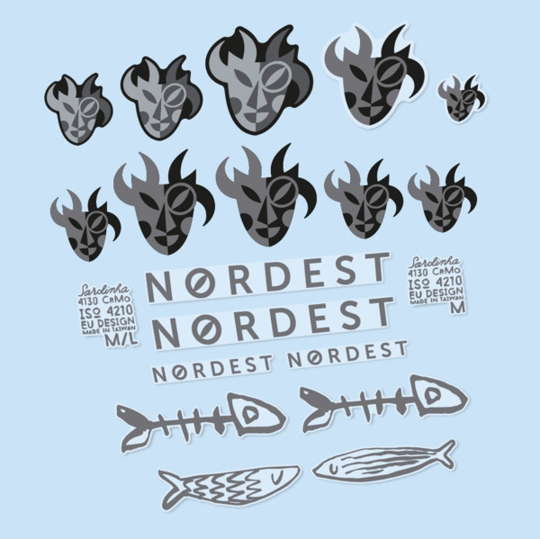 Nordest Sardinha 2 Pegatinas en vinilo adhesivo Cuadro (7)