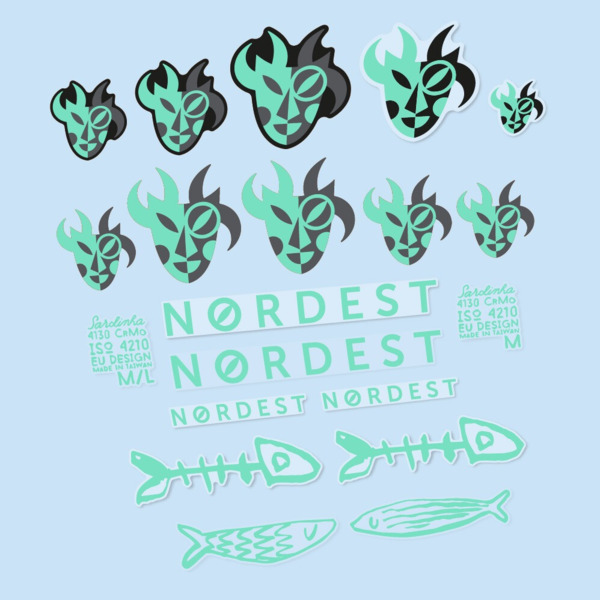 Nordest Sardinha 2 Pegatinas en vinilo adhesivo Cuadro (9)